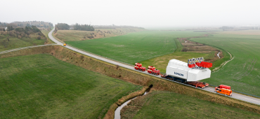 Transport d'une nacelle d'éolienne