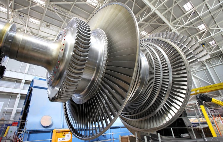 Mise en rotation par de la vapeur d’eau, la turbine de l’EPR atteindra une vitesse de 1 500 tours par minute. (photo : ©EDF - Alexis Morin)