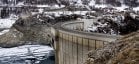 Barrage hydraulique de Tignes en hiver